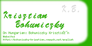 krisztian bohuniczky business card